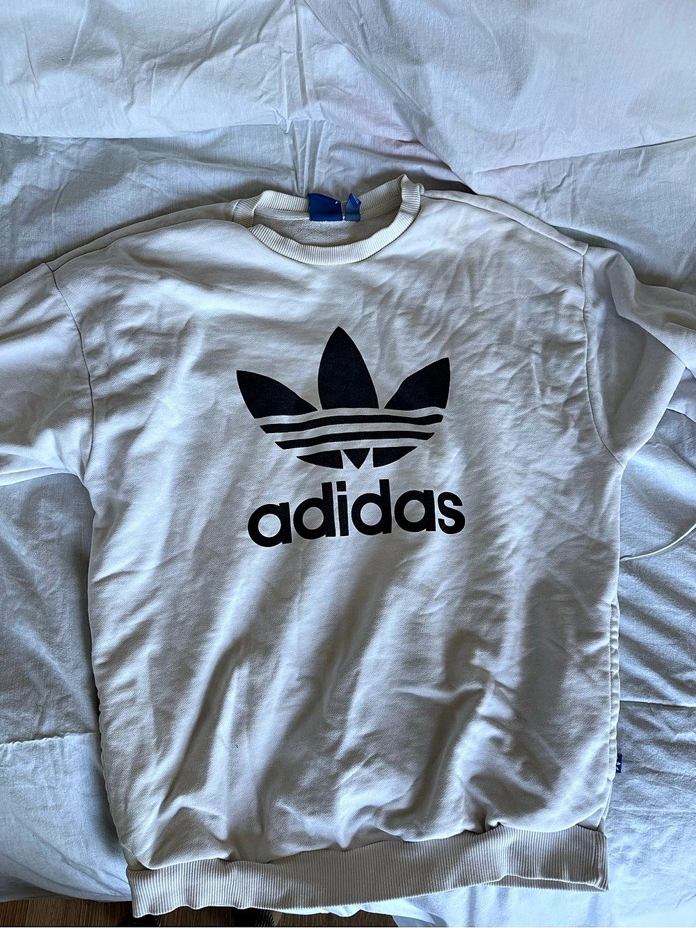 adidas Trefoil Essentials Crewneck Sweatshirt White Medium